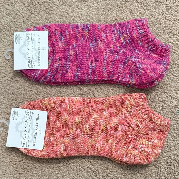 World's Softest Weekend Collection Socks - Ragg Crew-Low Sock 2 pair - Picture 1 of 5